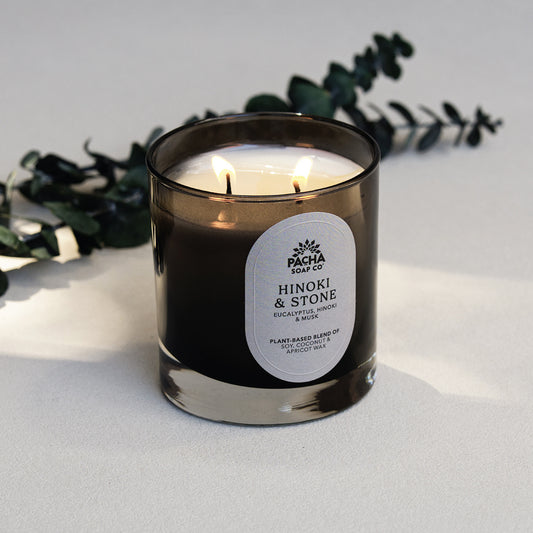 Hinoki & Stone Signature Candle, Slate Glass 7.5 oz