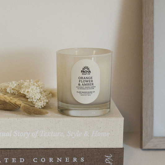 Orange Flower & Amber Signature Candle, Cream Glass 7.5 oz