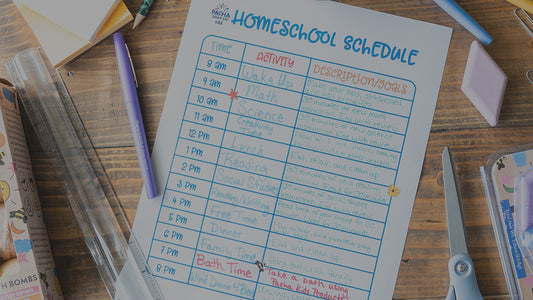 Image of Homeschool Schedule on table