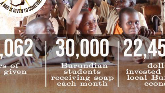 Image of student sitting at a desk with an overlay of three different facts