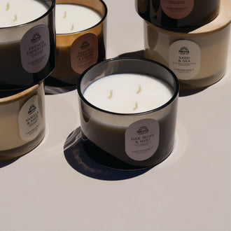 Sand & Sea Signature Candle, Cream Glass 15 oz