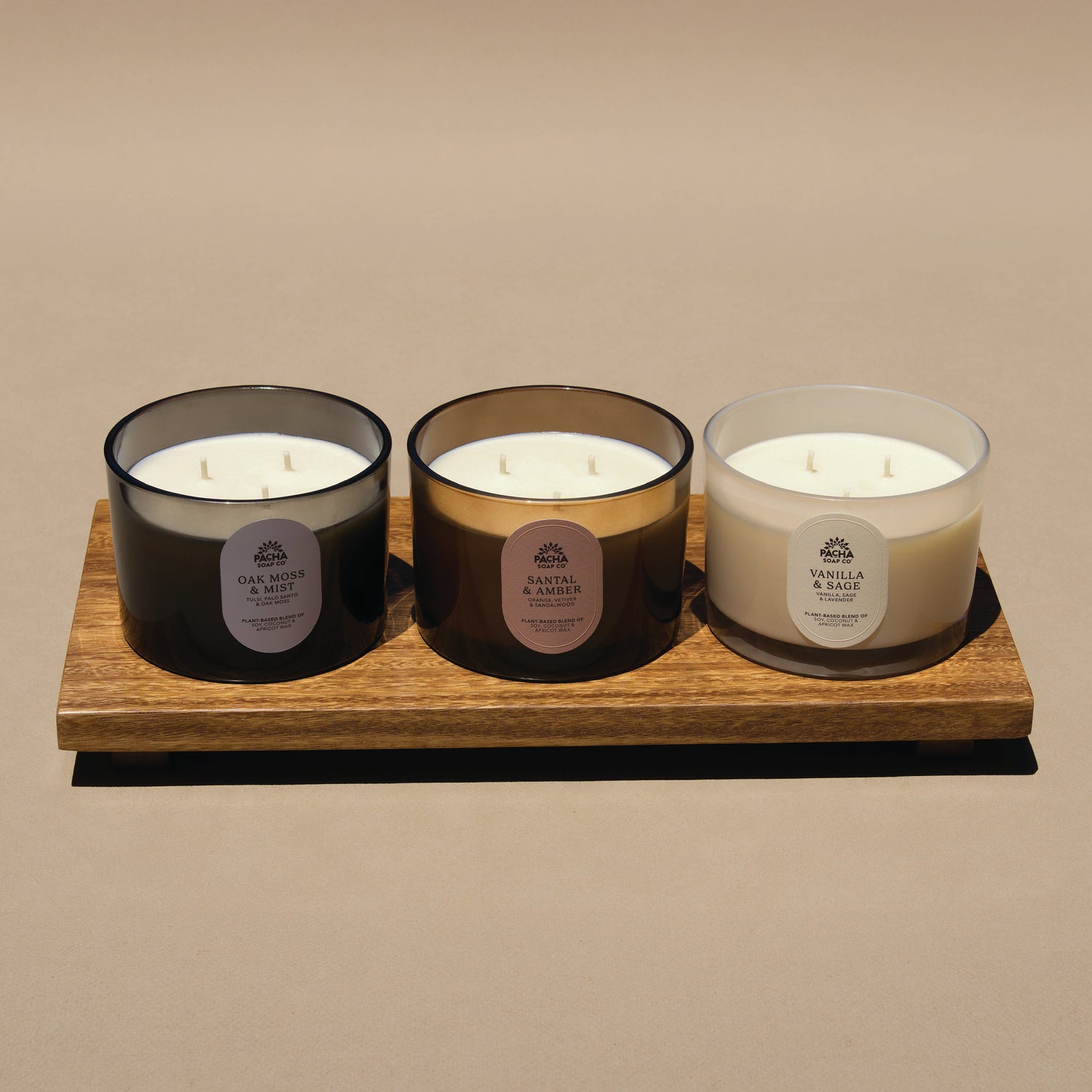 Santal & Amber Signature Candle, Amber Glass 15 oz