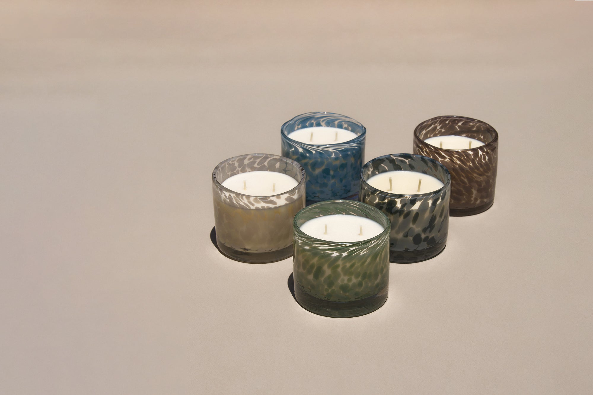Speckled Glass Candles
