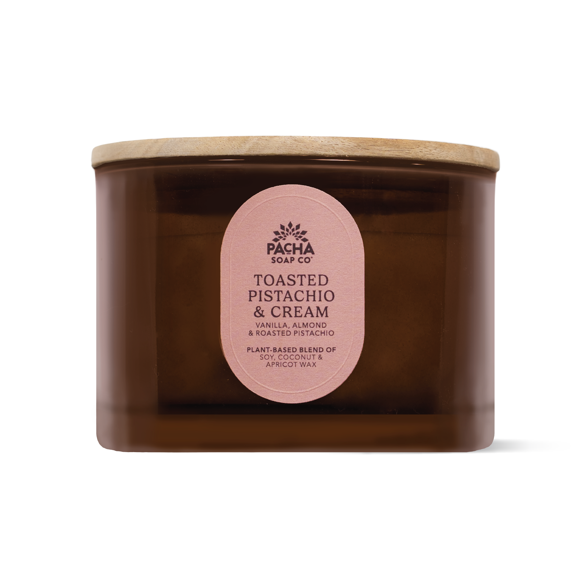 Toasted Pistachio & Cream Signature Candle, Amber Glass 15 oz