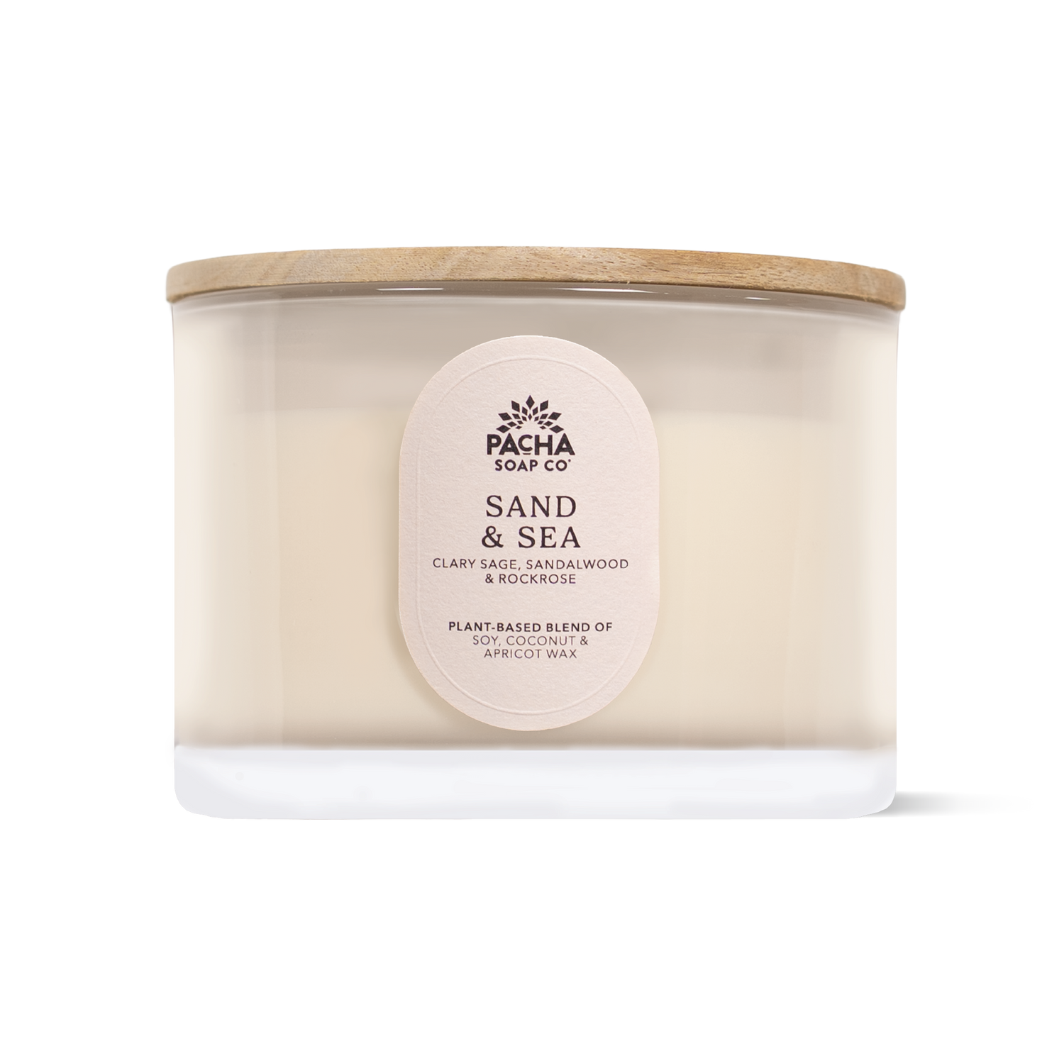 Sand & Sea Signature Candle, Cream Glass 15 oz