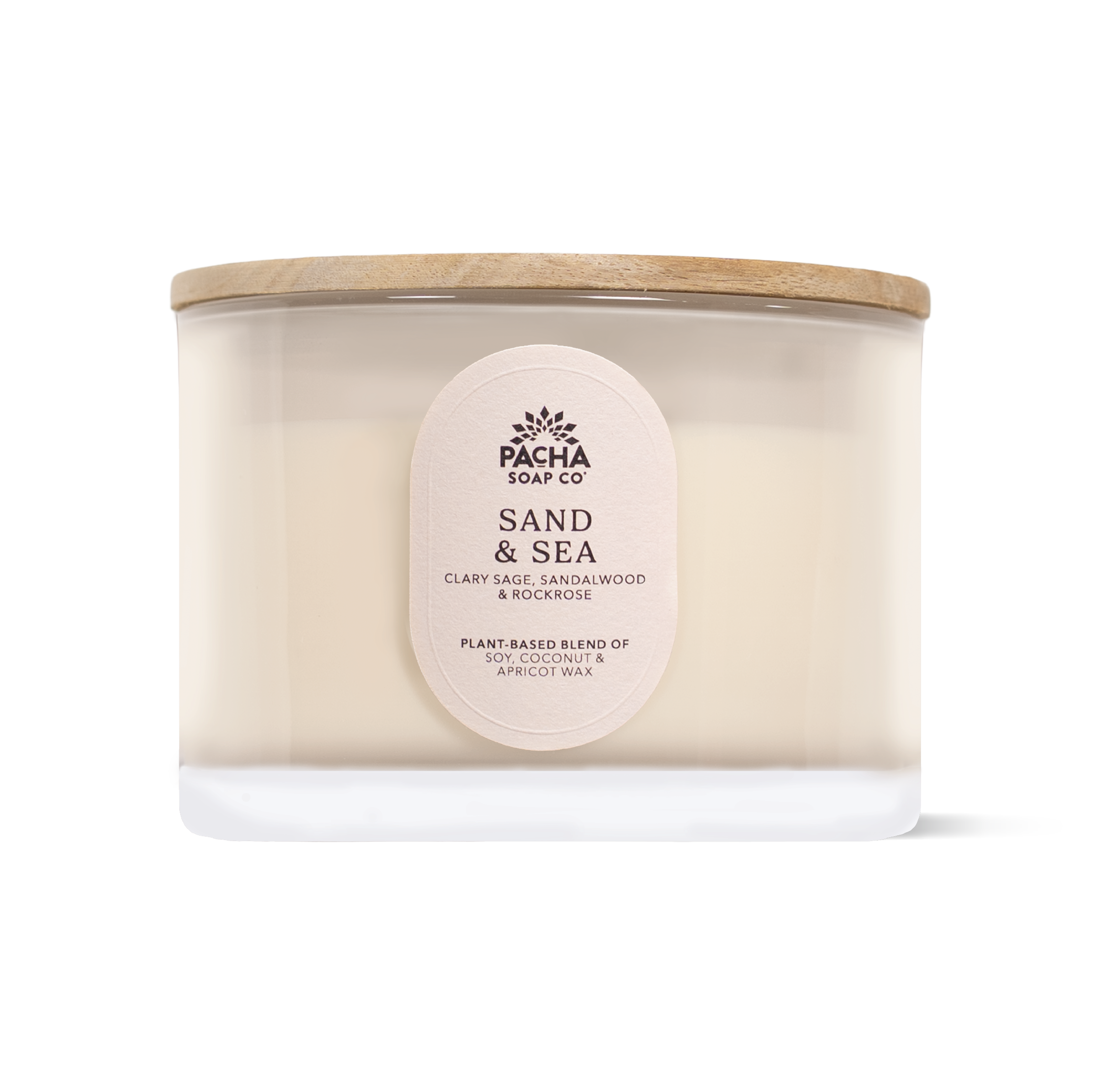 Sand & Sea Signature Candle, Cream Glass 15 oz