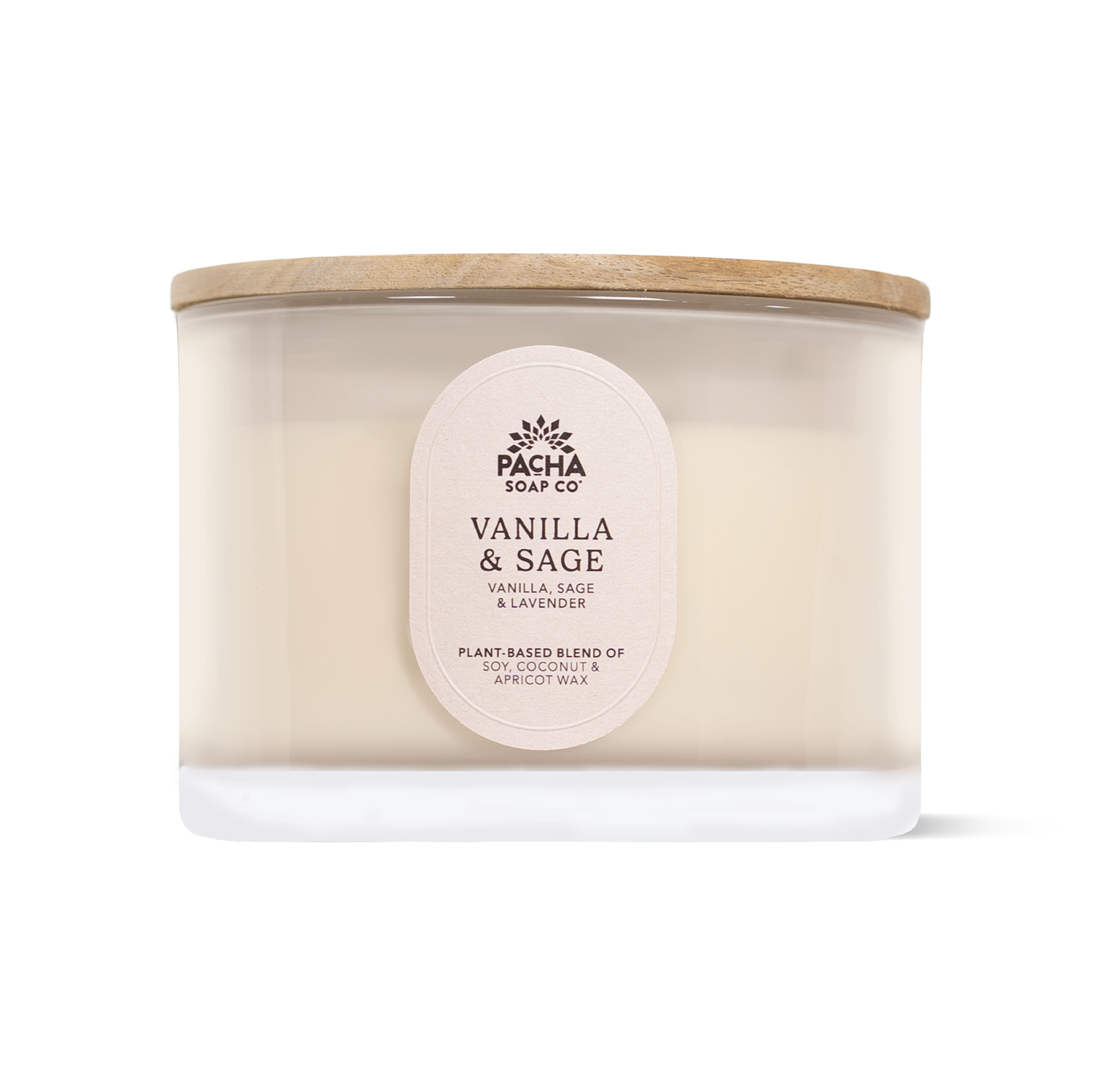 Vanilla & Sage Signature Candle, Cream Glass 15 oz