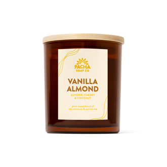 Vanilla Almond Signature Candle, Amber Glass 7 oz