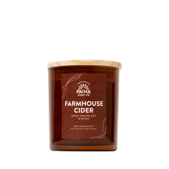 Farmhouse Cider Signature Candle, Amber Glass 7 oz