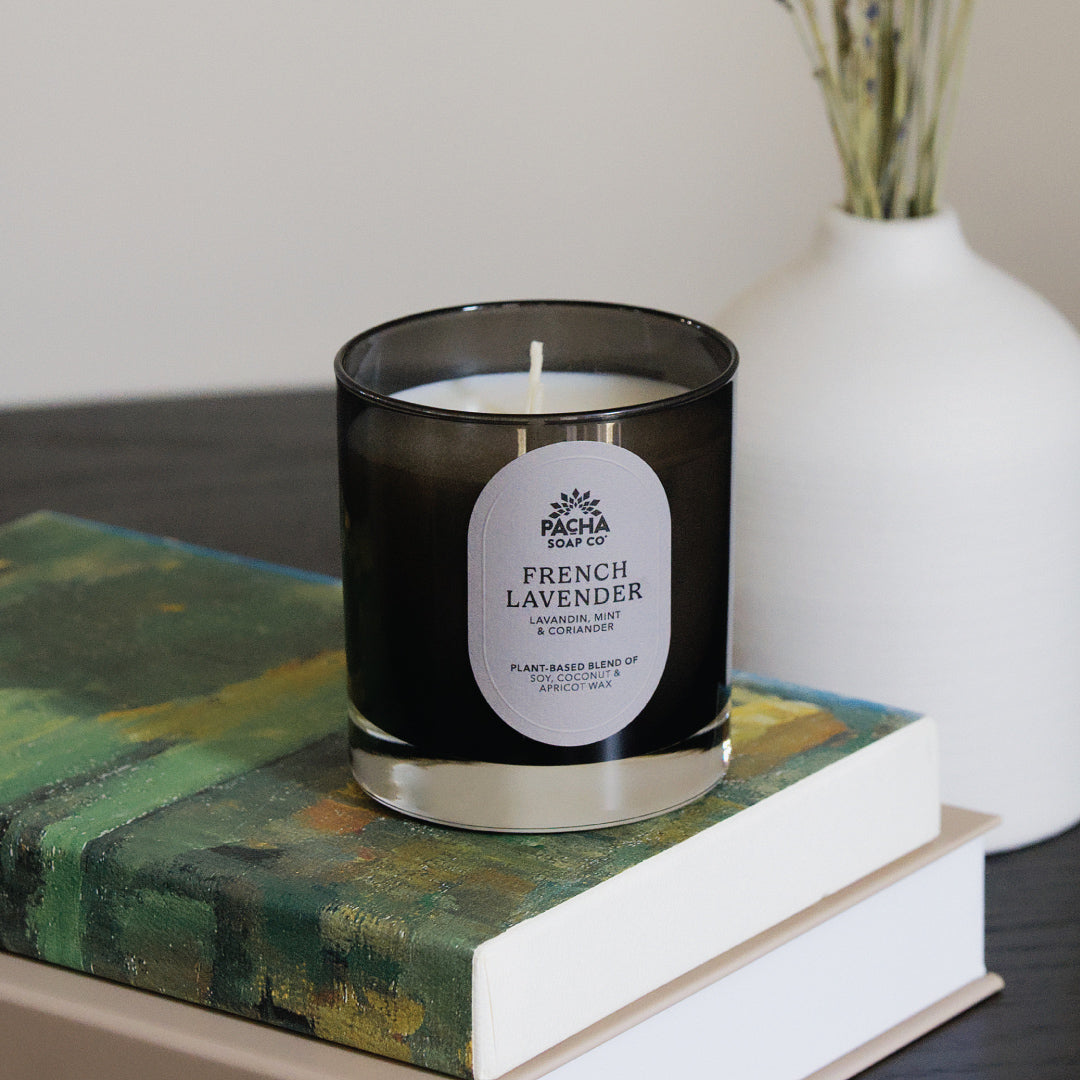 French Lavender Signature Candle, Slate Glass 7.5 oz