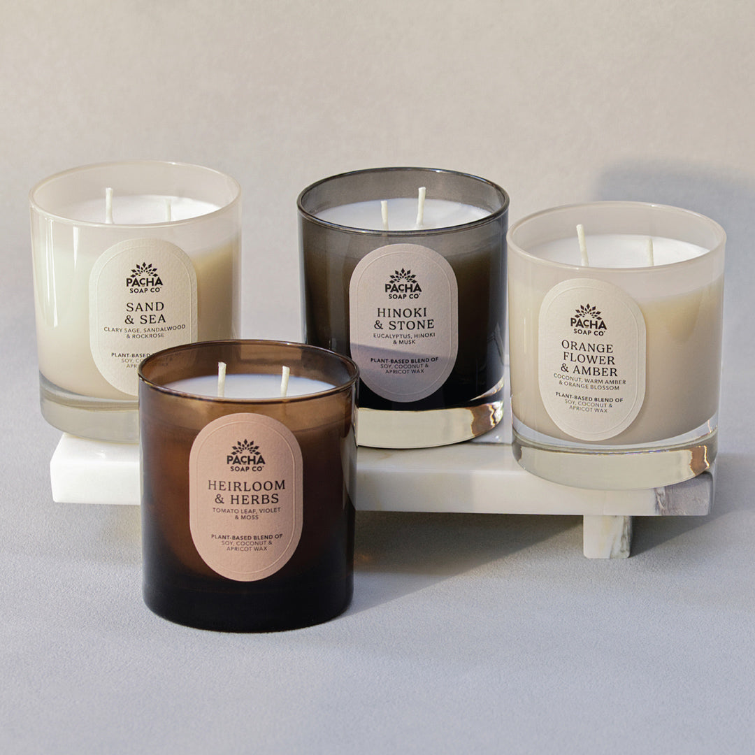 Heirloom & Herbs Signature Candle, Amber Glass 7.5 oz