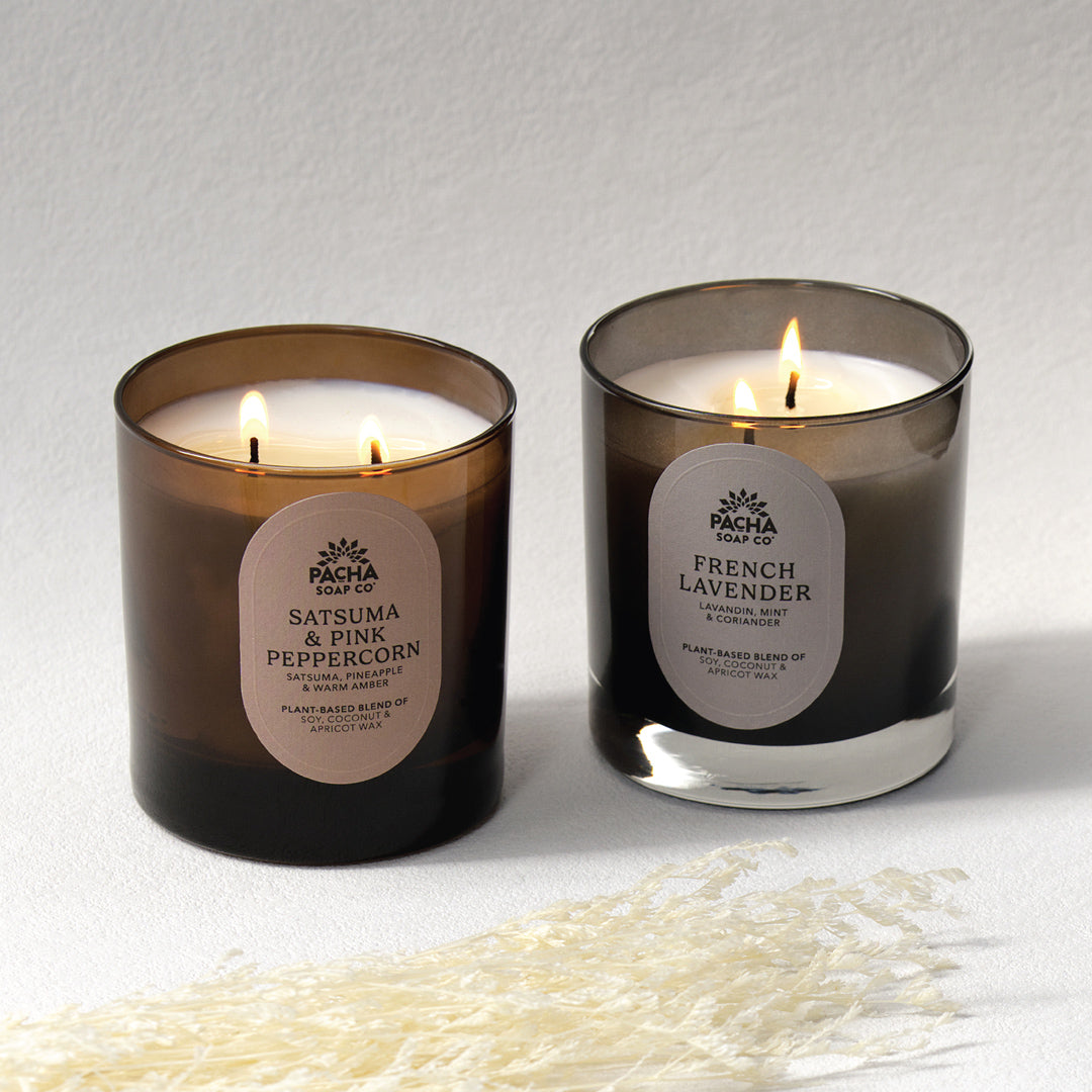 Satsuma & Pink Peppercorn Signature Candle, Amber Glass 7.5 oz