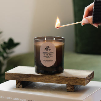 Heirloom & Herbs Signature Candle, Amber Glass 7.5 oz