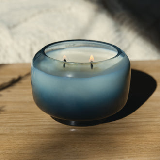 Morning Frost Candle, Pedestal Glass 20 oz