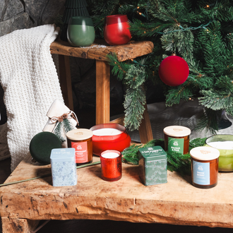 Balsam & Pine Signature Candle, Amber Glass 7 oz