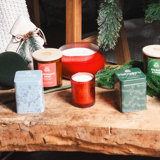Mahogany Moss Candle, Square Tin 8 oz