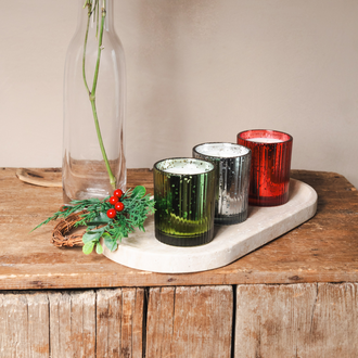 Orange & Yuletide Spice Candle, Glass Votive 4 oz