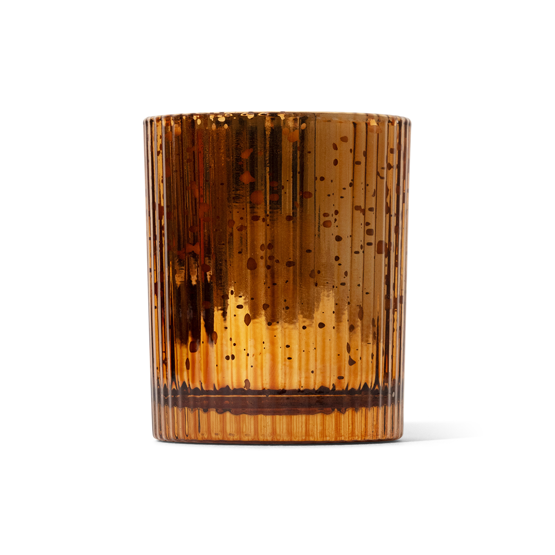 Pumpkin Amber Candle, Glass Votive 4 oz