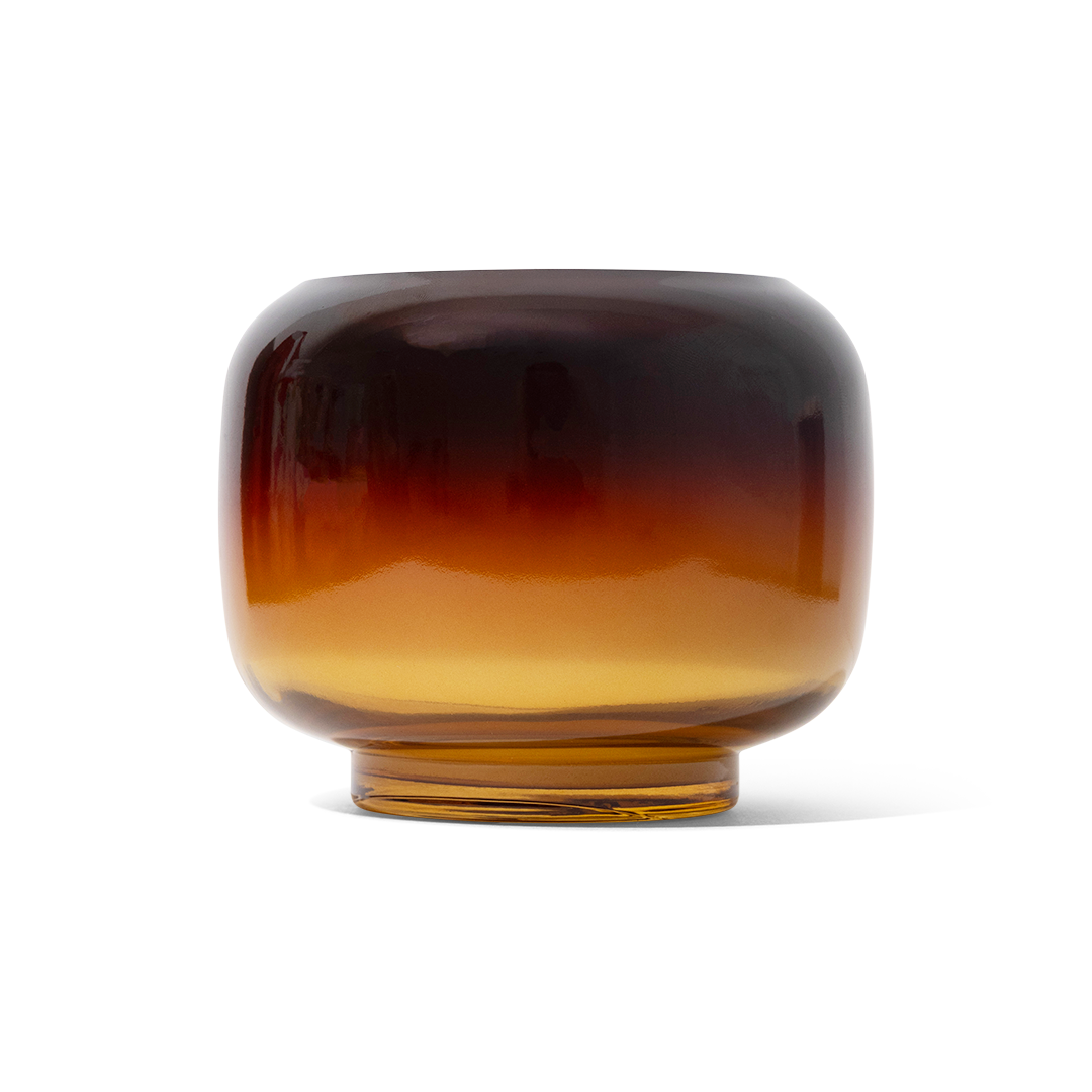 Pumpkin Amber Candle, Ombré Glass 12 oz