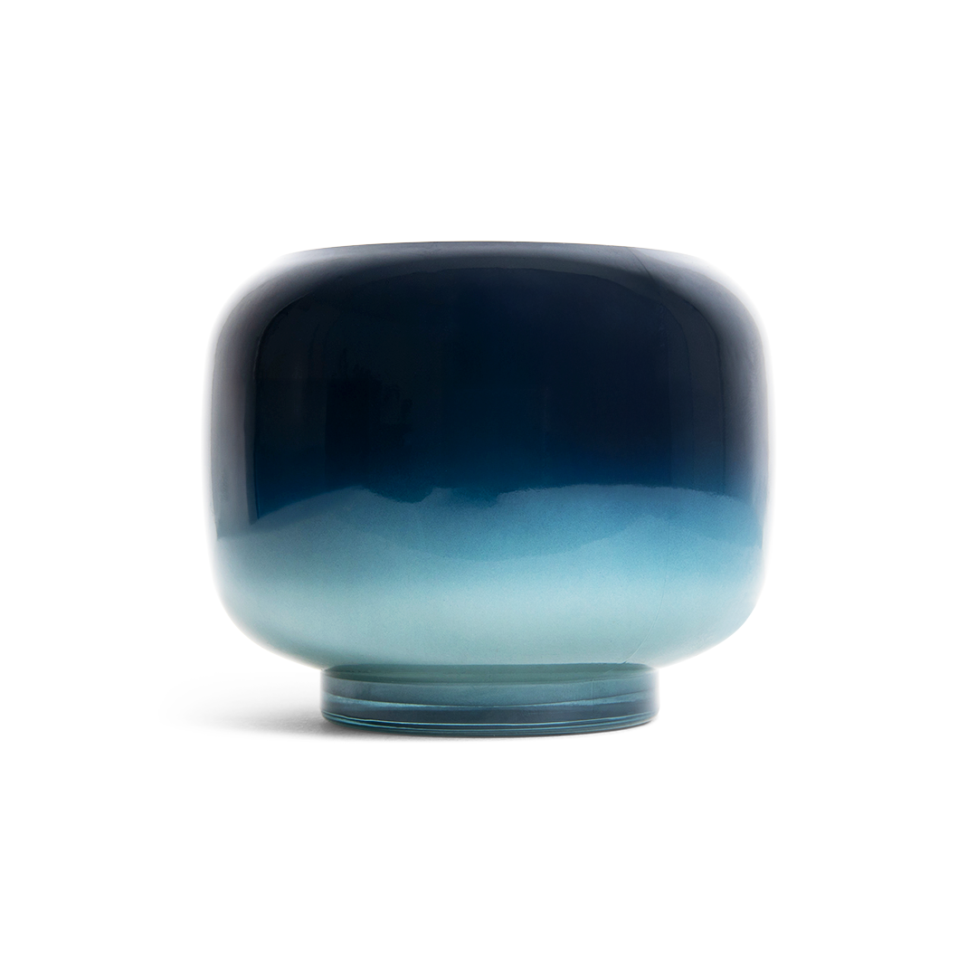 Morning Frost Holiday Candle, Ombré Glass 12 oz