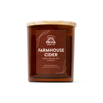 Farmhouse Cider Signature Candle, Amber Glass 7 oz