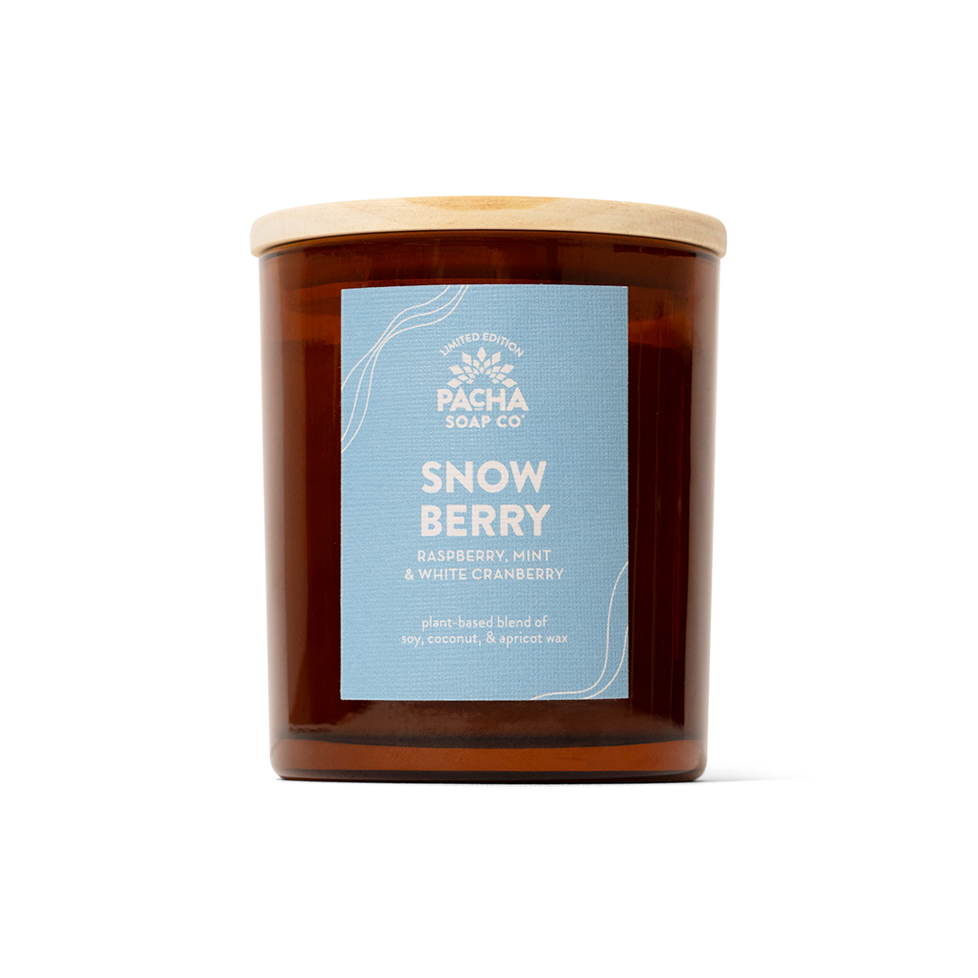 Snowberry Signature Candle, Amber Glass 7 oz