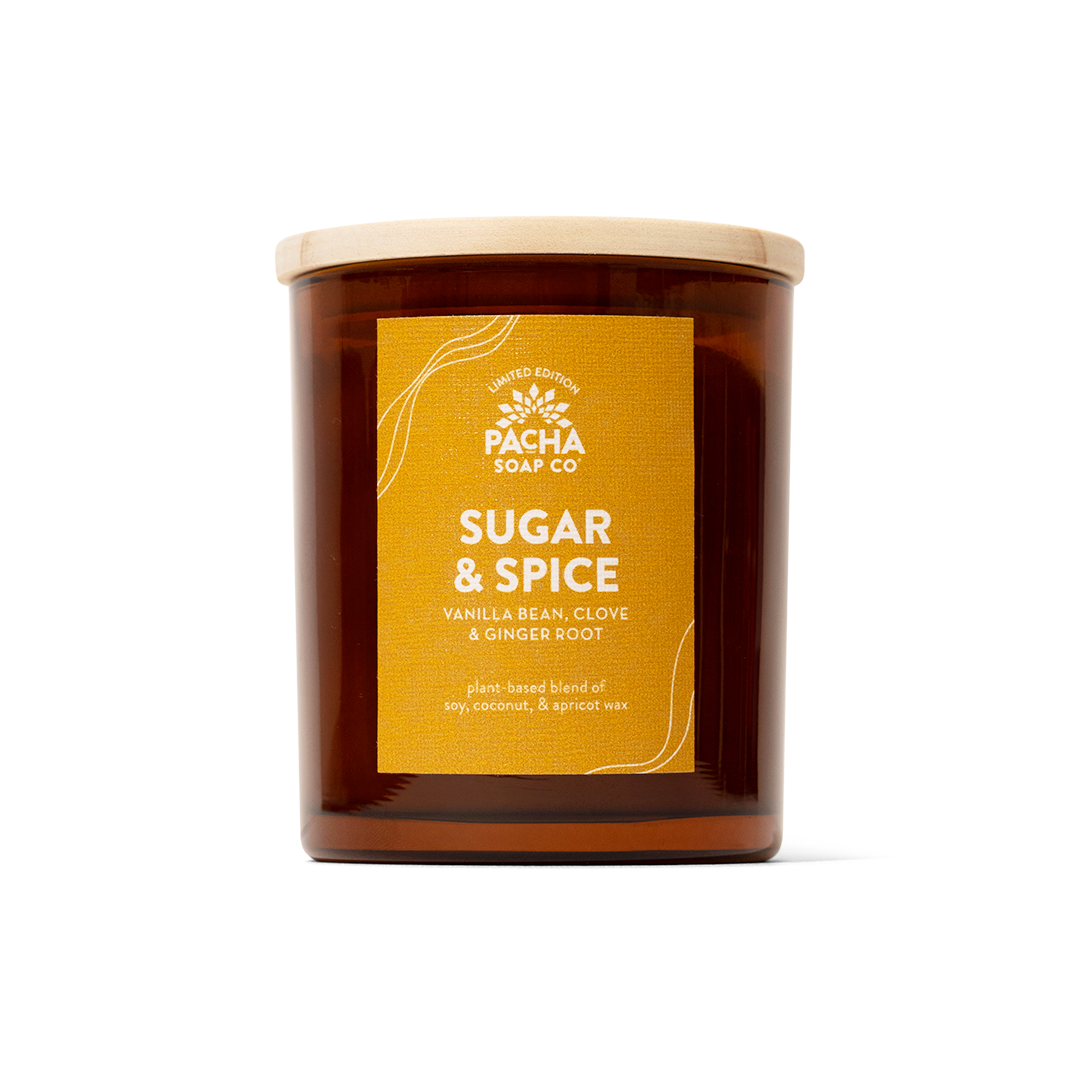 Sugar & Spice Signature Candle, Amber Glass 7 oz