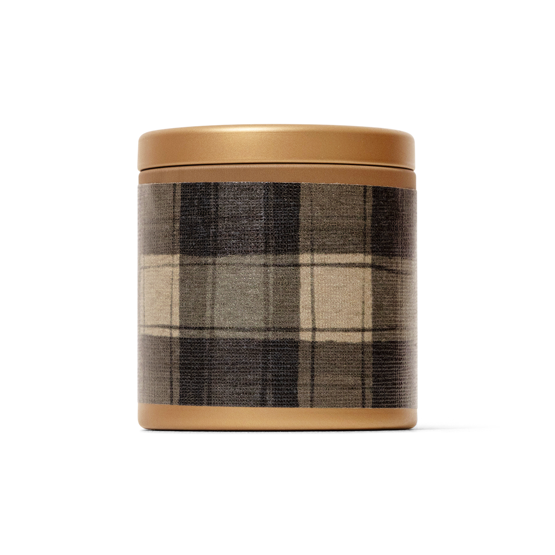 Tobacco & Cozy Vanilla Candle, Tin 3 oz