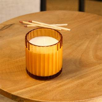 Pumpkin Amber Candle, Mini Fluted Glass 5 oz