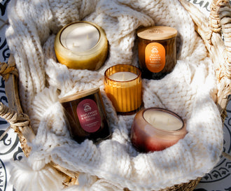 Pumpkin Amber Candle, Mini Fluted Glass 5 oz