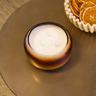 Cedar Leaf & Santal Candle, Large Pedestal Glass 20 oz
