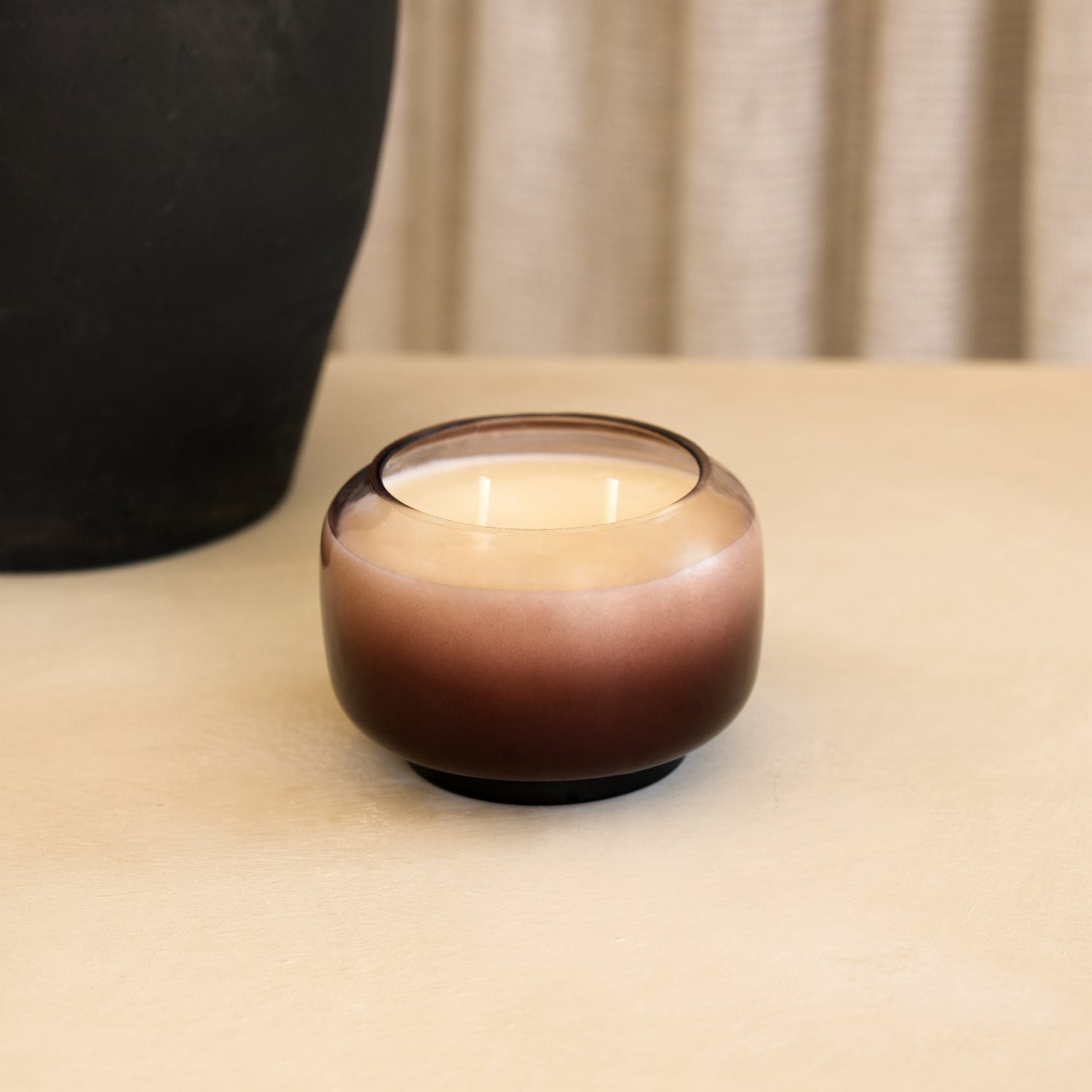 Plum Cognac Candle, Pedestal Glass 12 oz