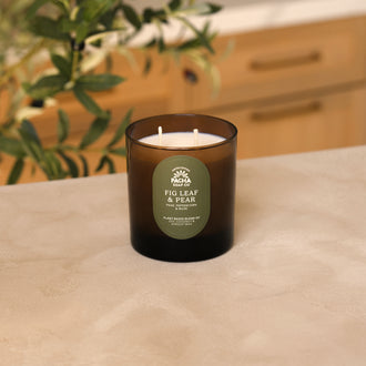 Fig Leaf & Pear Signature Candle, Amber Glass 7.5 oz