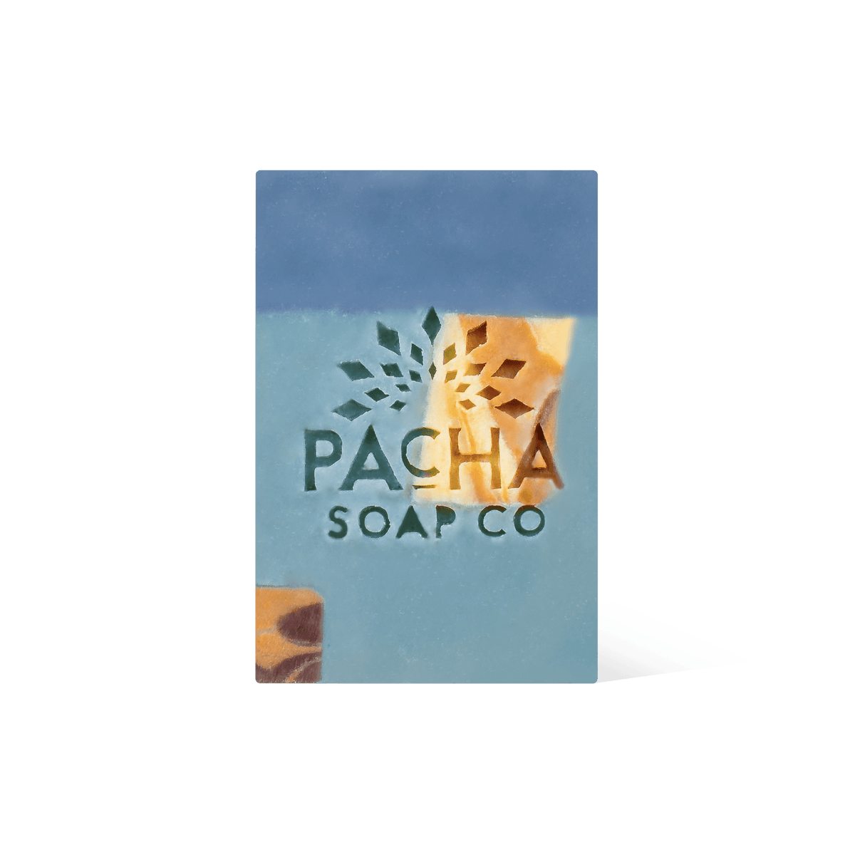 Pacha Soap's mixed color Holiday Terrazzo Bar Soap in a front facing view.