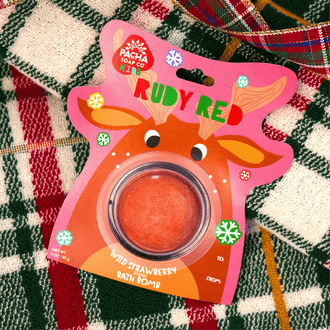 Rudy Red Bath Bomb Card