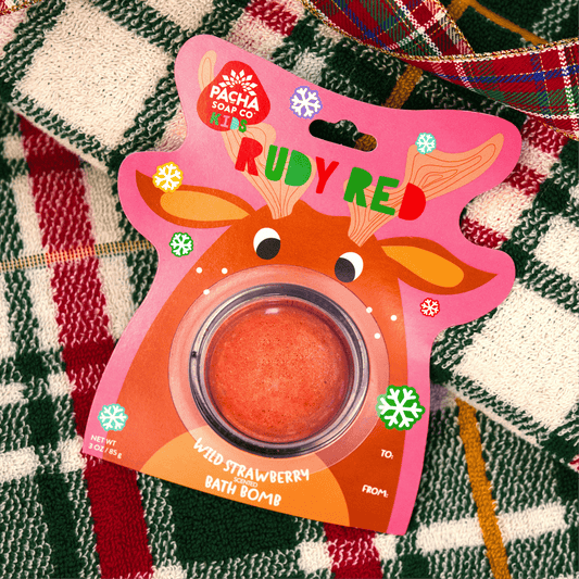 Rudy Red Bath Bomb Card