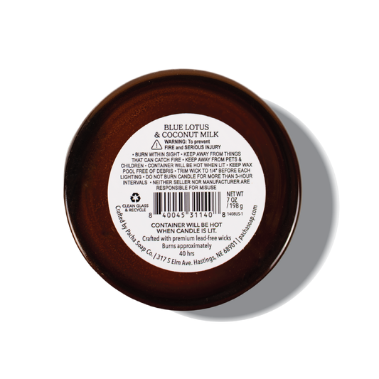 Blue Lotus & Coconut Milk Signature Glass Candle