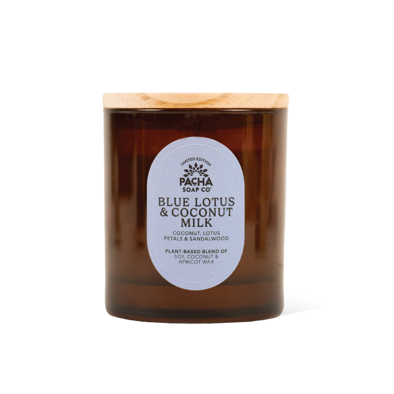 Blue Lotus & Coconut Milk Signature Candle, Amber Glass 7 oz
