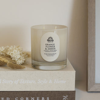 Orange Flower & Amber Signature Candle, Cream Glass 7.5 oz