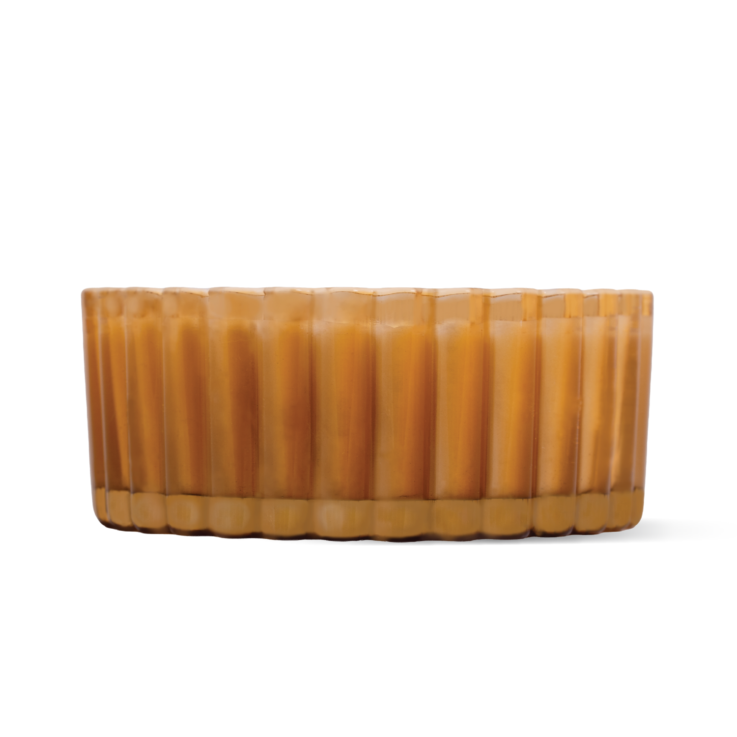 Pumpkin Amber Candle, Wide Fluted Glass 20 oz