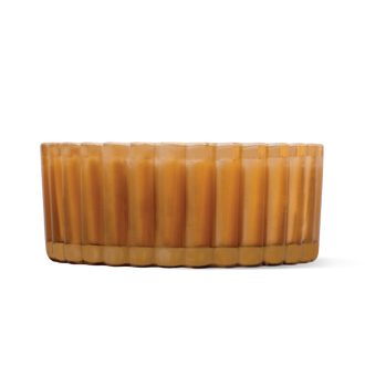 Pumpkin Amber Candle, Wide Fluted Glass 20 oz