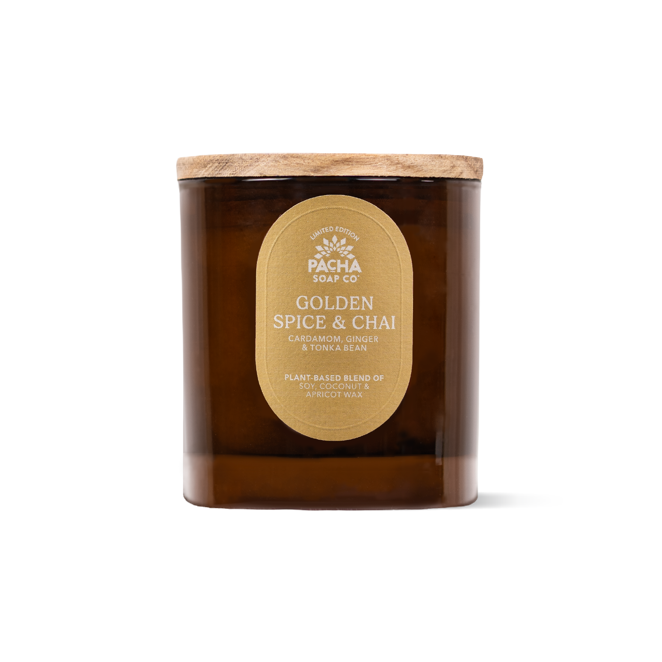 Golden Spice & Chai Signature Candle, Amber Glass 7.5 oz