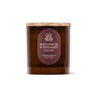 Maplewood & Bergamot Signature Candle, Amber Glass 7.5 oz