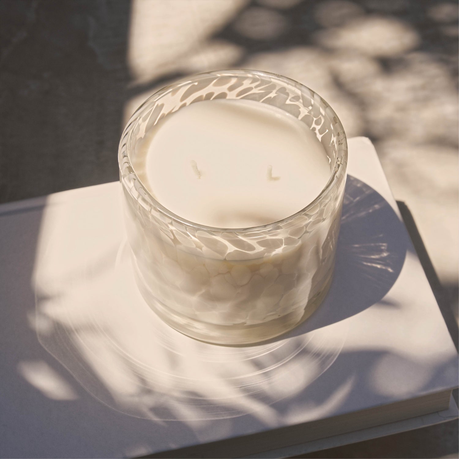 Orange Flower & Amber Candle, Speckled Glass 10 oz
