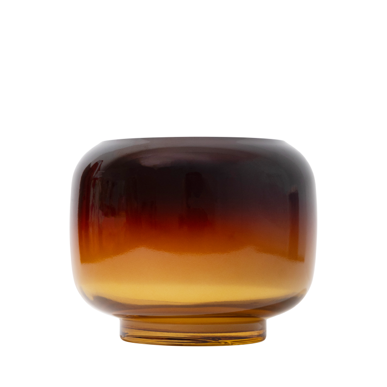 Pumpkin Amber Candle, Ombré Glass 12 oz